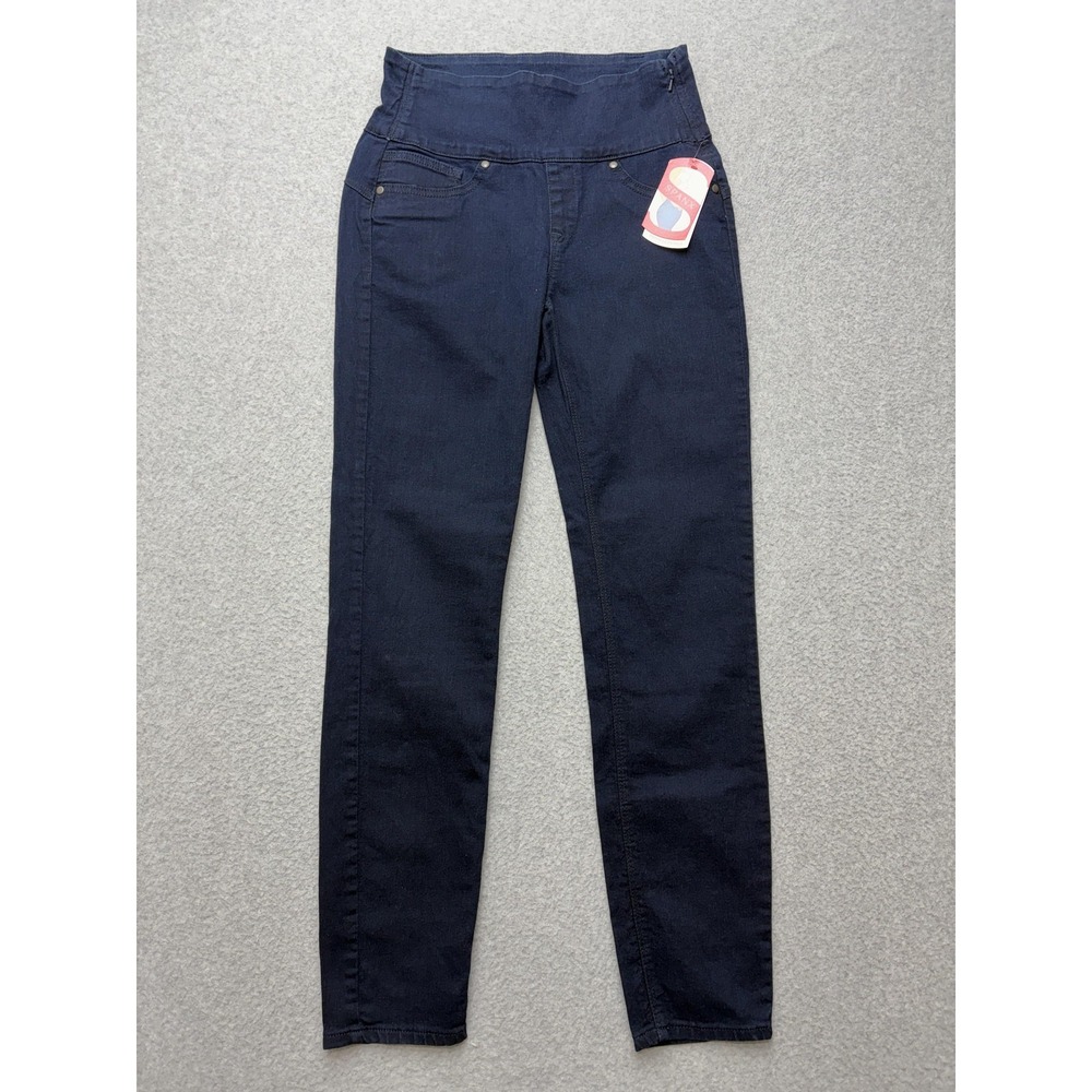Spanx Denim Leggings Womens Small Indigo Wash High Rise Shaping Stretch Denim